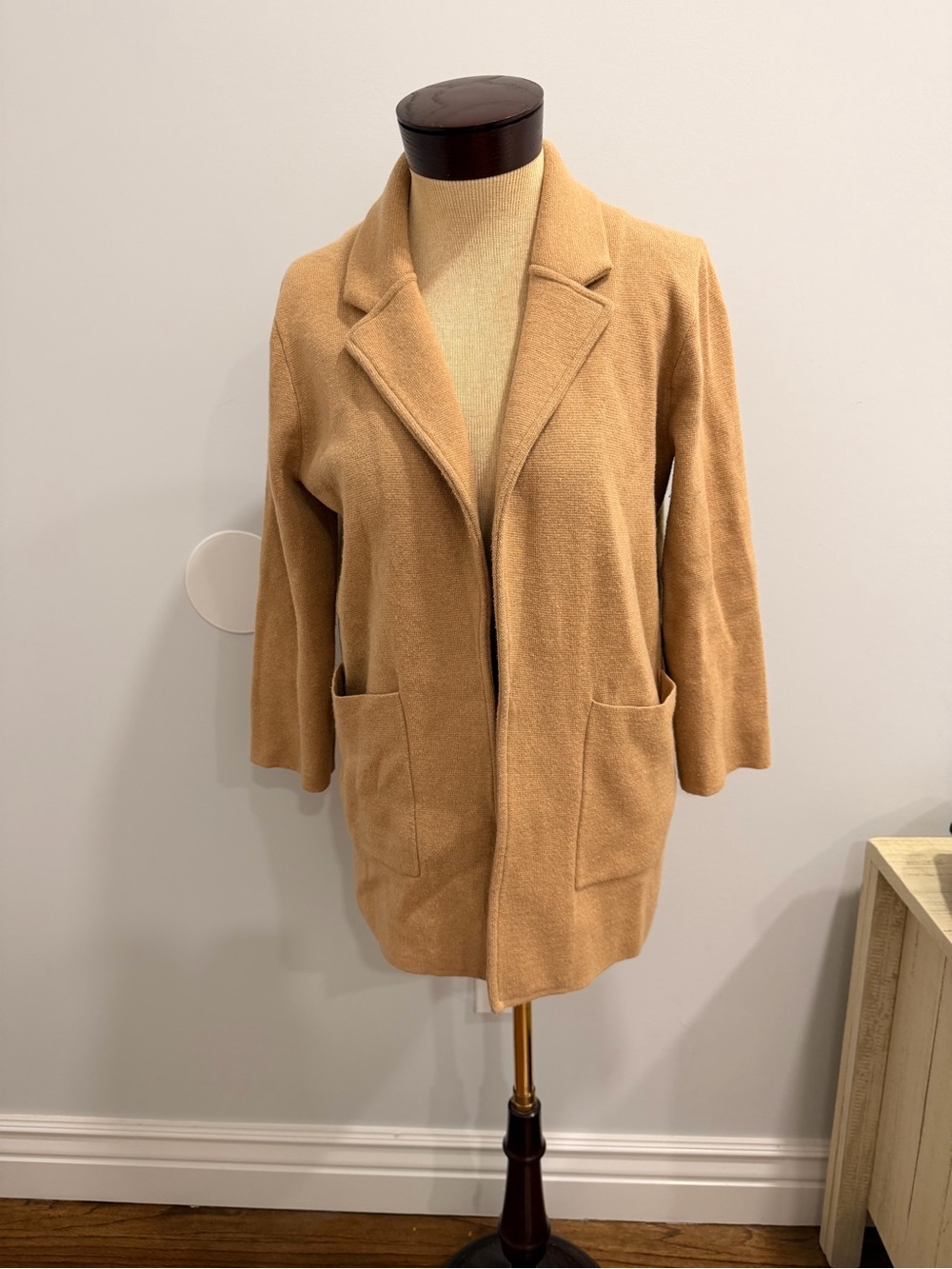 J. Crew Camel Open-Front Trench Coat